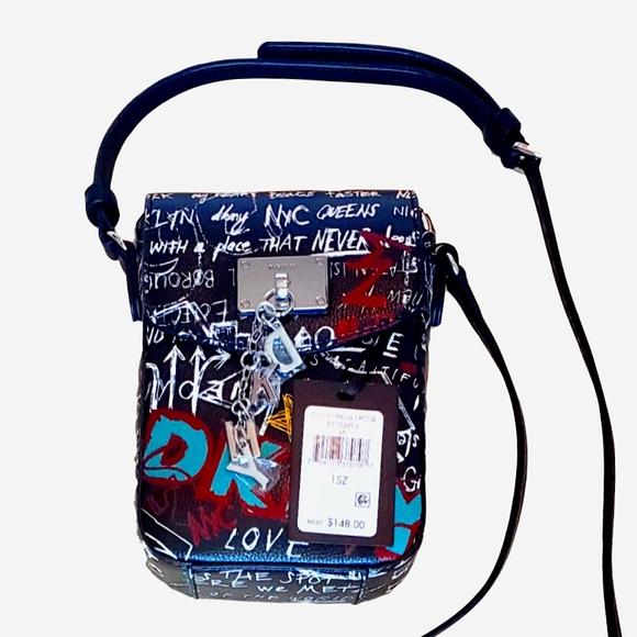 NWT DKNY Graffiti Cleo NS Phone Crossbody Bag - Picture 3 of 5